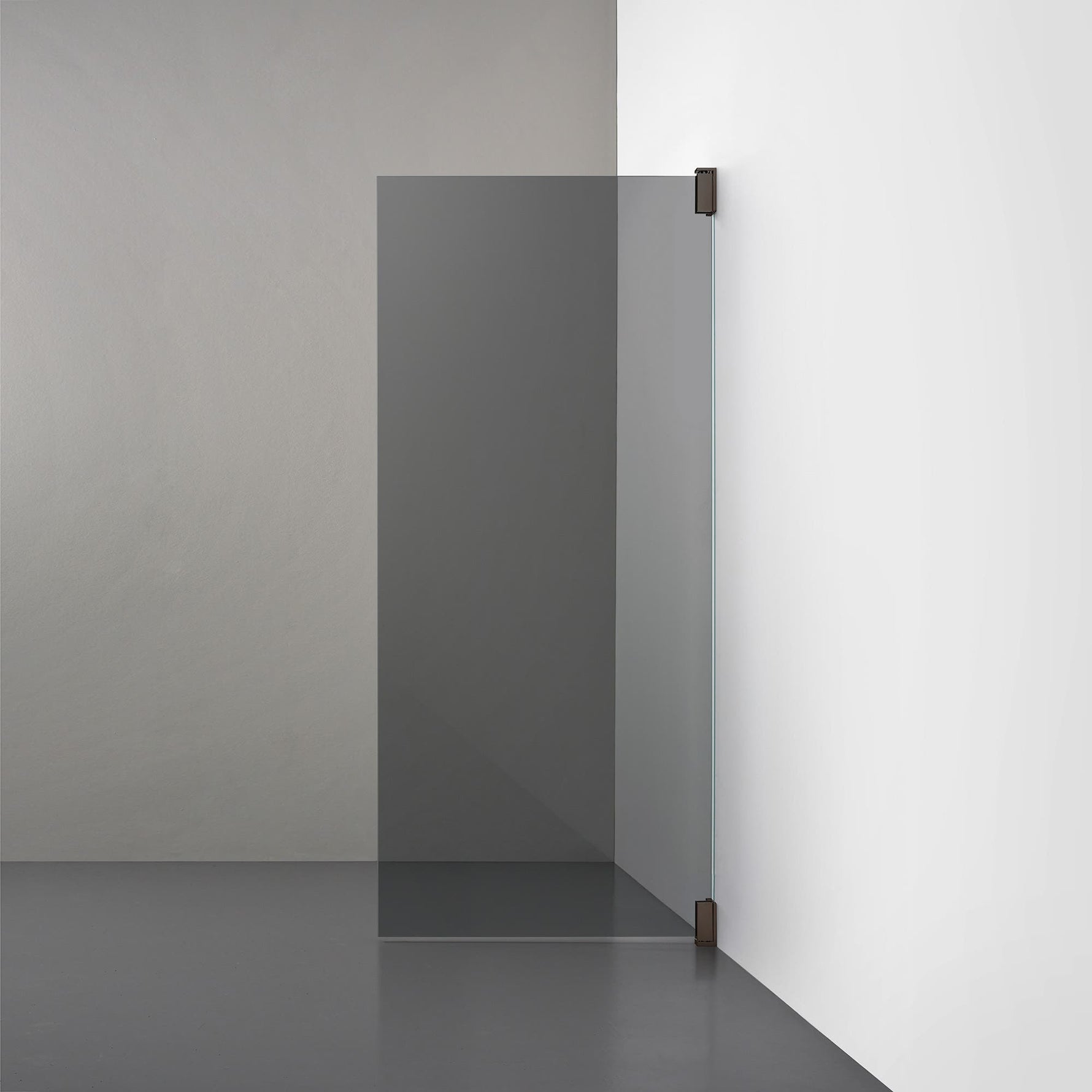 ROOH R2 Duschvägg Dörr, Rökfärgat glas, Bronze, Dörr höger måttbeställd 