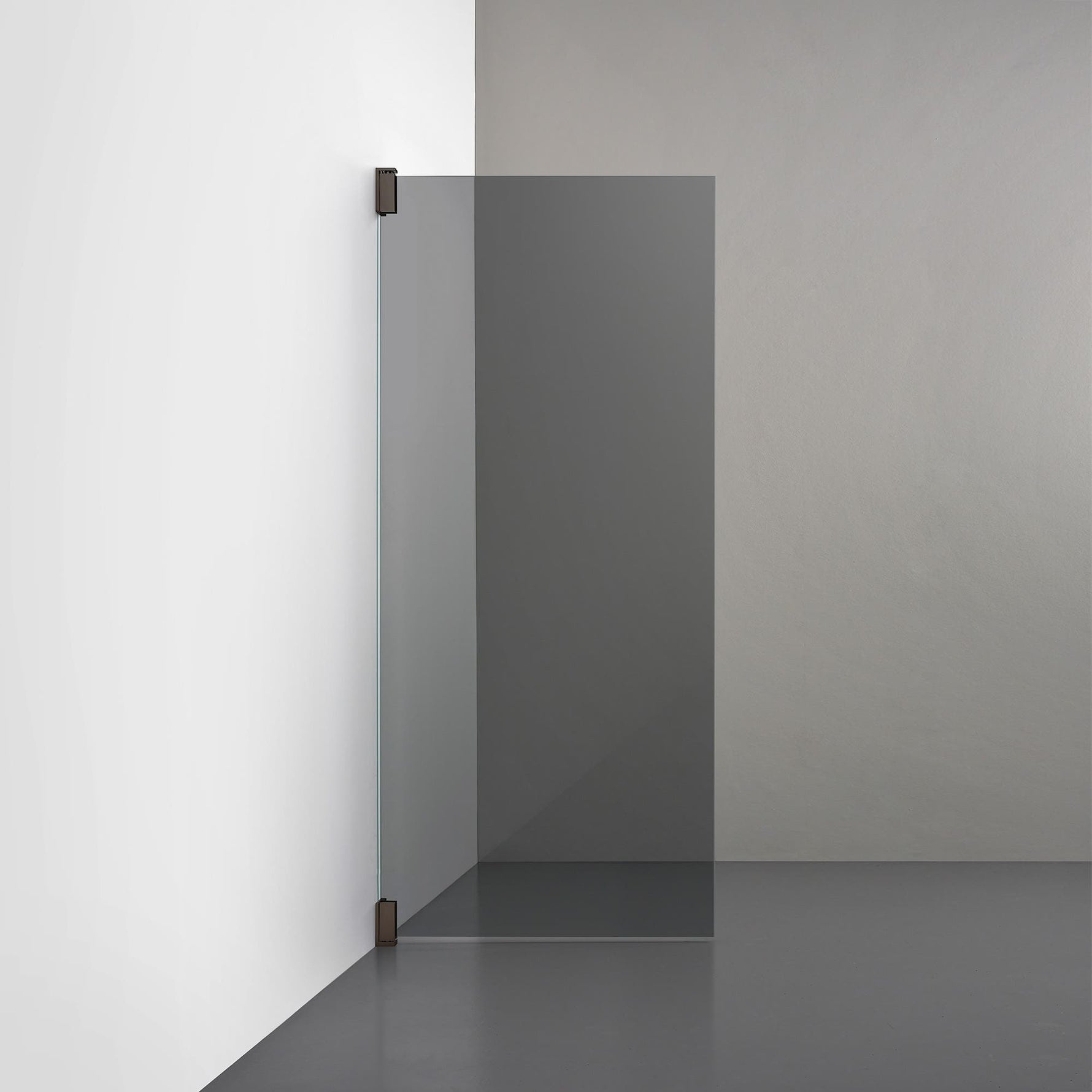 ROOH R2 Duschvägg Dörr, Rökfärgat glas, Bronze, Vänster 