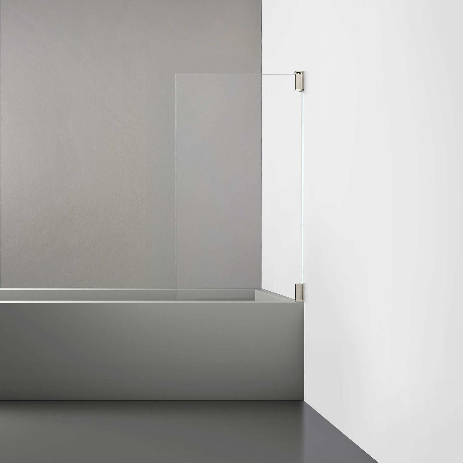ROOH R2 Badkarsvägg Dörr, Klarglas, Brushed Nickel, Dörr höger 