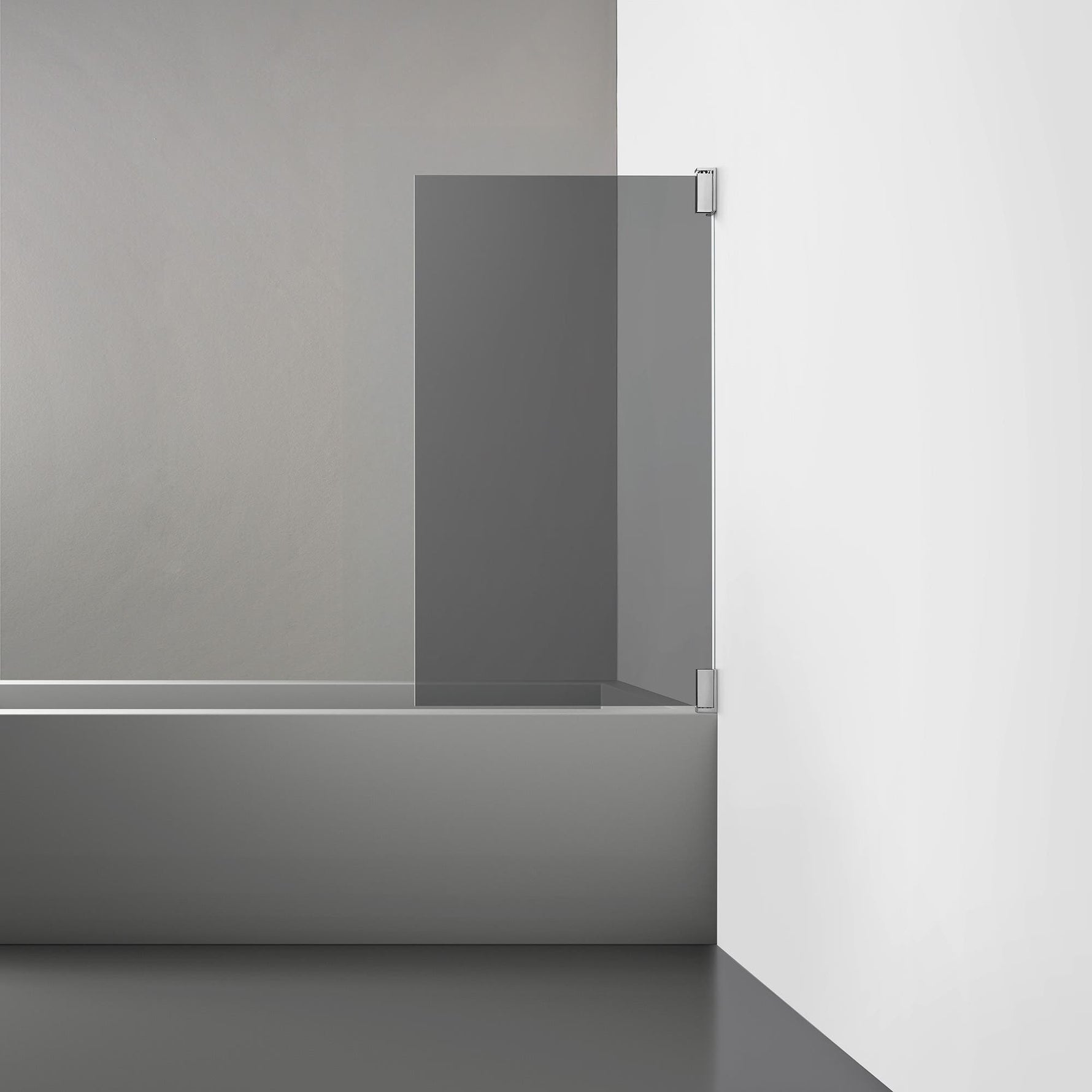 ROOH R2 Badkarsvägg Dörr, Rökfärgat glas, Chrome, Dörr höger måttbeställd 