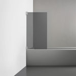 ROOH R2 Badkarsvägg Dörr, Rökfärgat glas, Chrome, Dörr vänster 