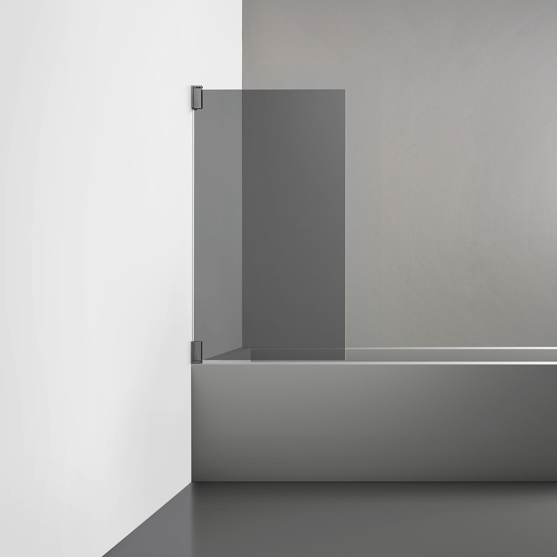 ROOH R2 Badkarsvägg Dörr, Rökfärgat glas, Br Bl Chrome, Dörr vänster 