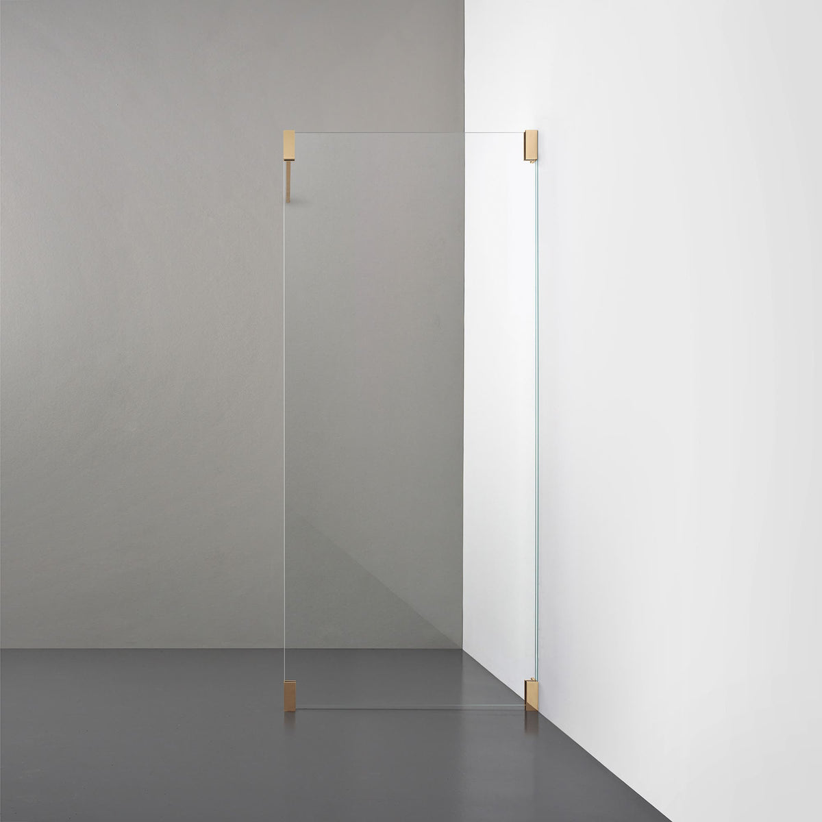 ROOH R2 Duschvägg Vägg, Klarglas, Brass 