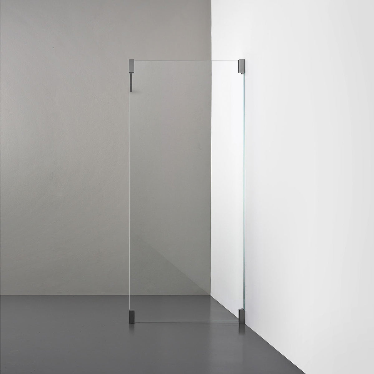 ROOH R2 Duschvägg Vägg, Klarglas, Br Bl Chrome måttbeställd 