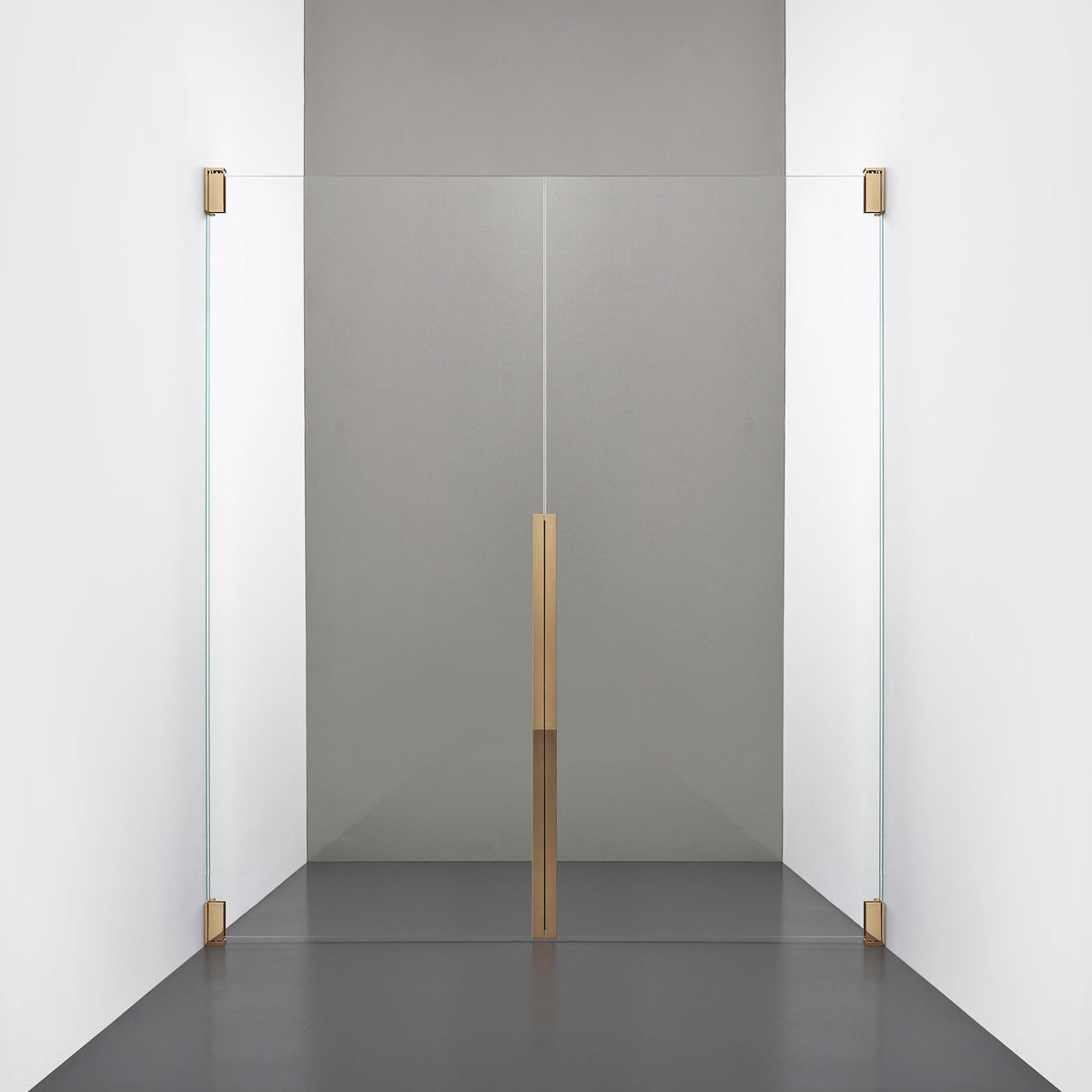 ROOH R2 Duschnisch Dörr+Dörr, Klarglas, Brass 