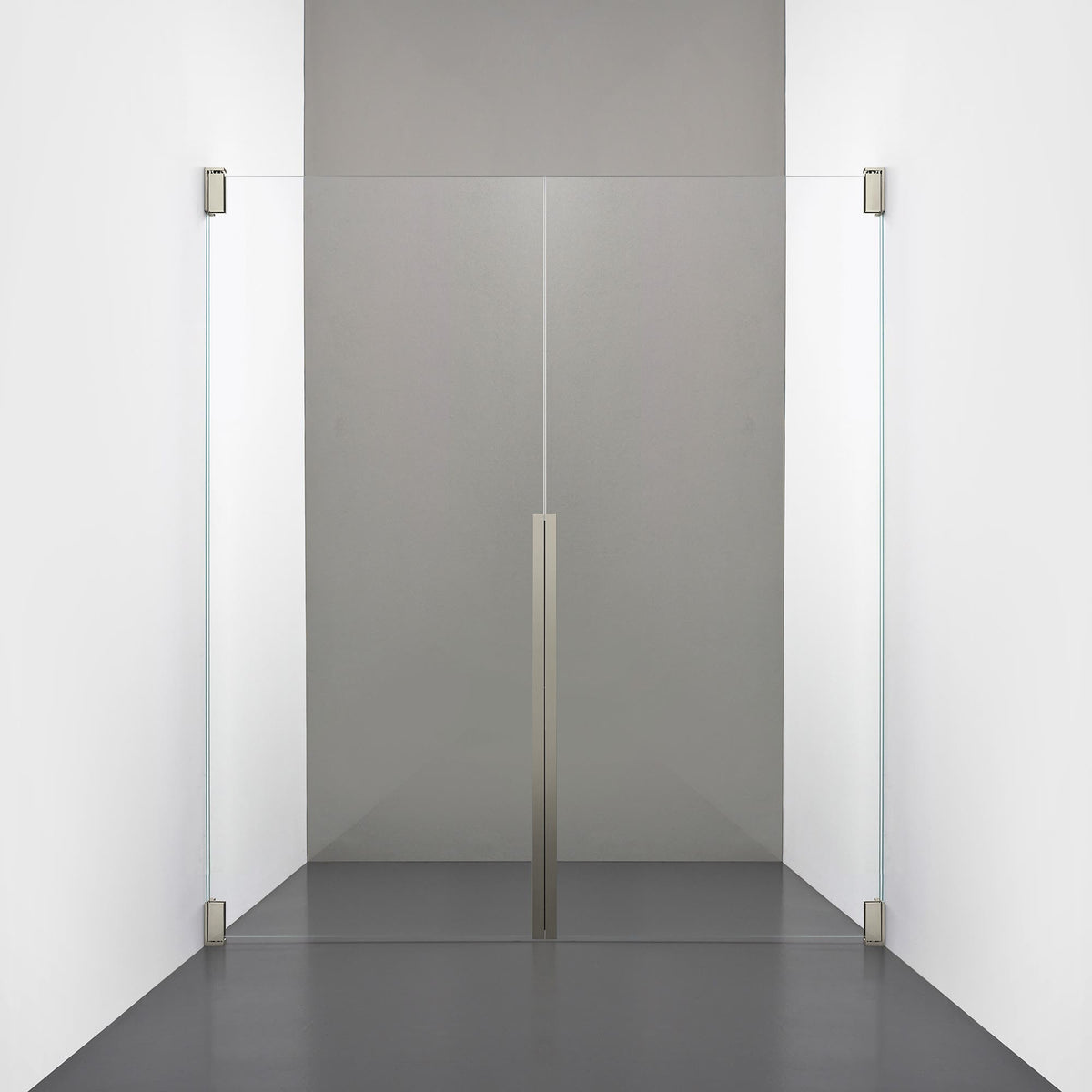 ROOH R2 Duschnisch Dörr+Dörr, Klarglas, Brushed Nickel 
