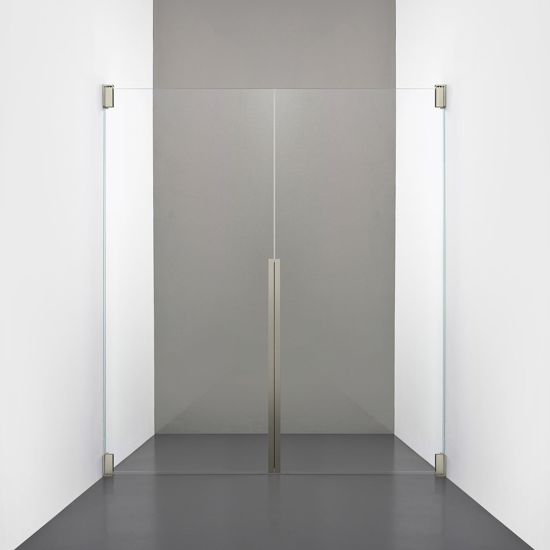 ROOH R2 Duschnisch Dörr+Dörr, Klarglas, Brushed Nickel 