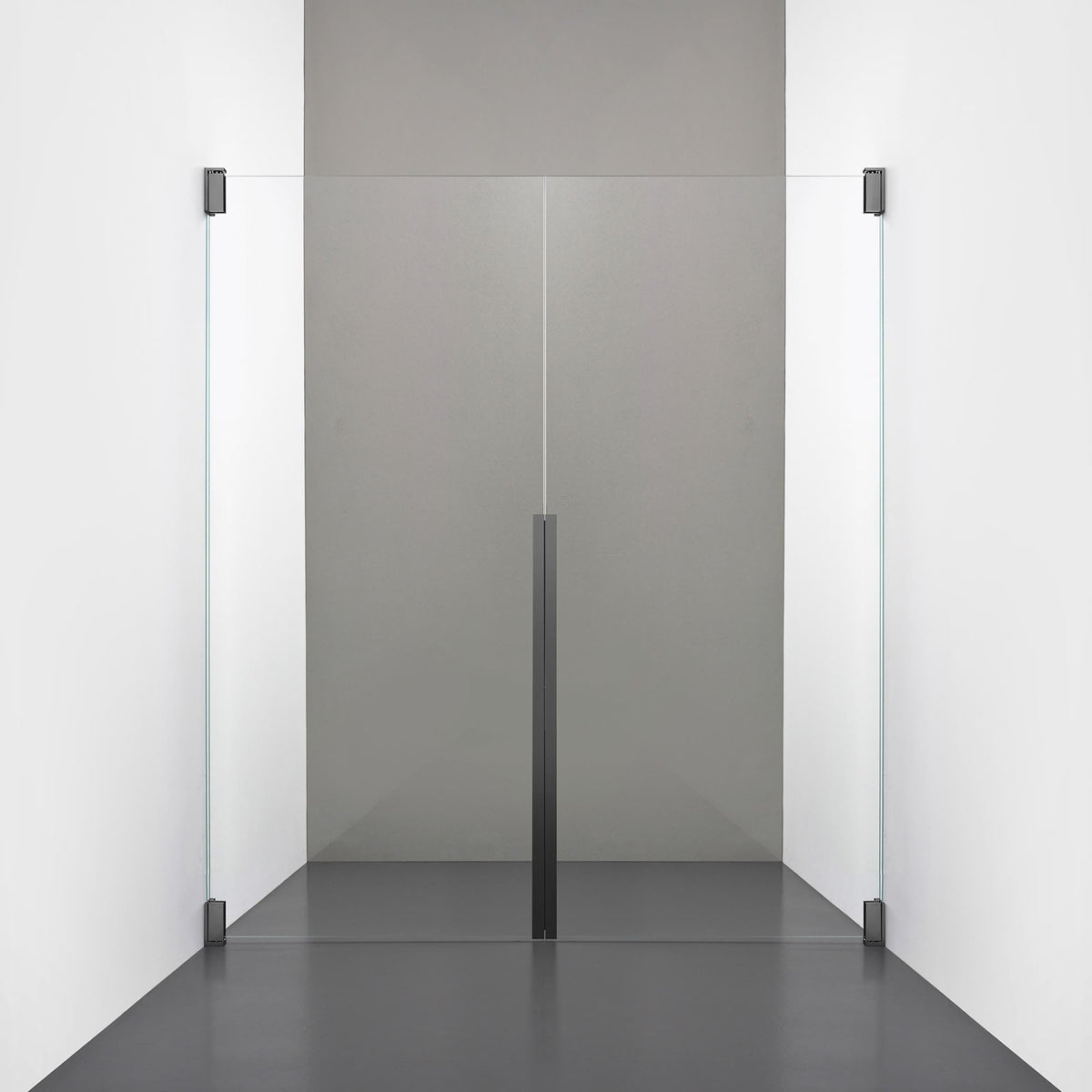 ROOH R2 Duschnisch Dörr+Dörr, Klarglas, Br Bl Chrome måttbeställd 