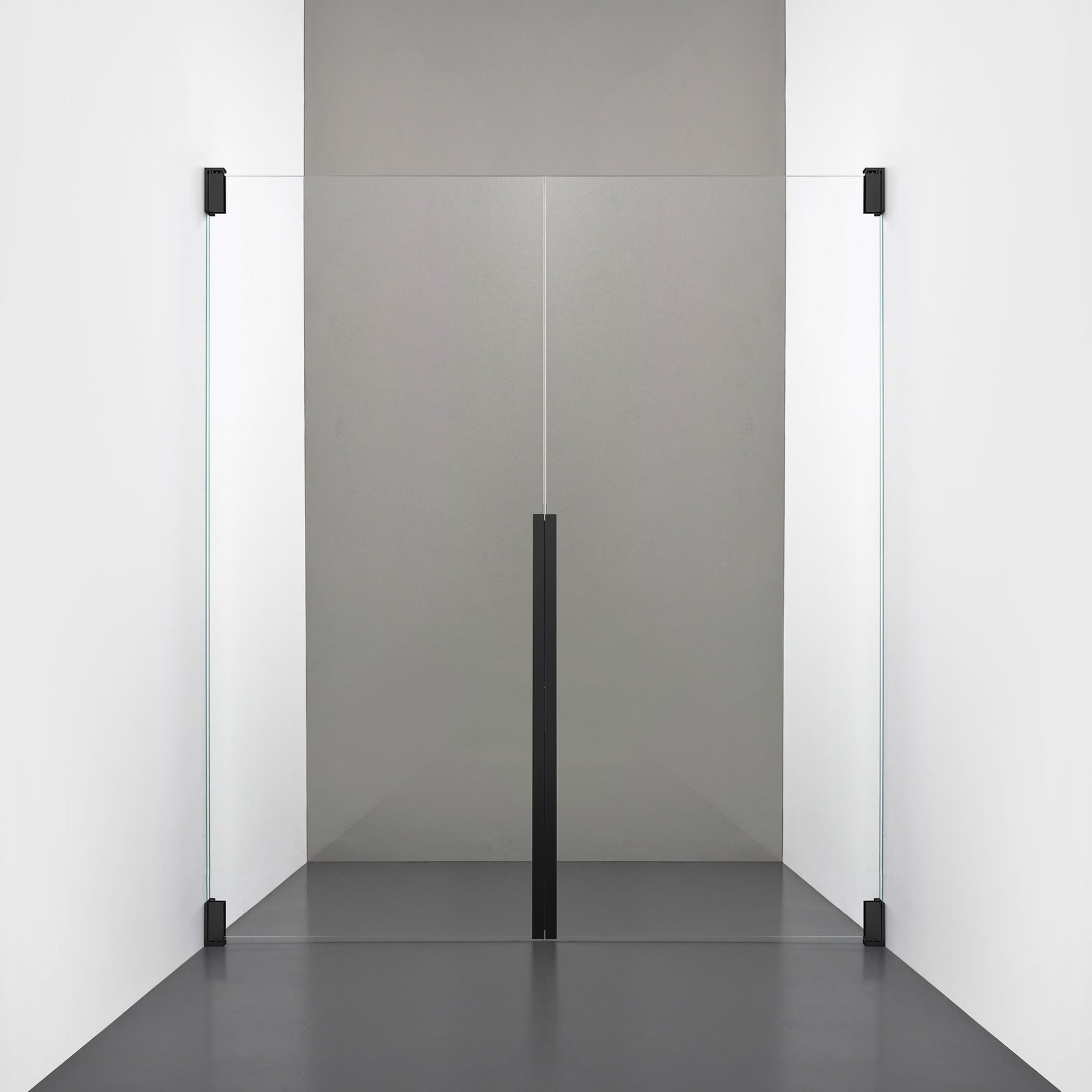 ROOH R2 Duschnisch Dörr+Dörr, Klarglas, Matte black 