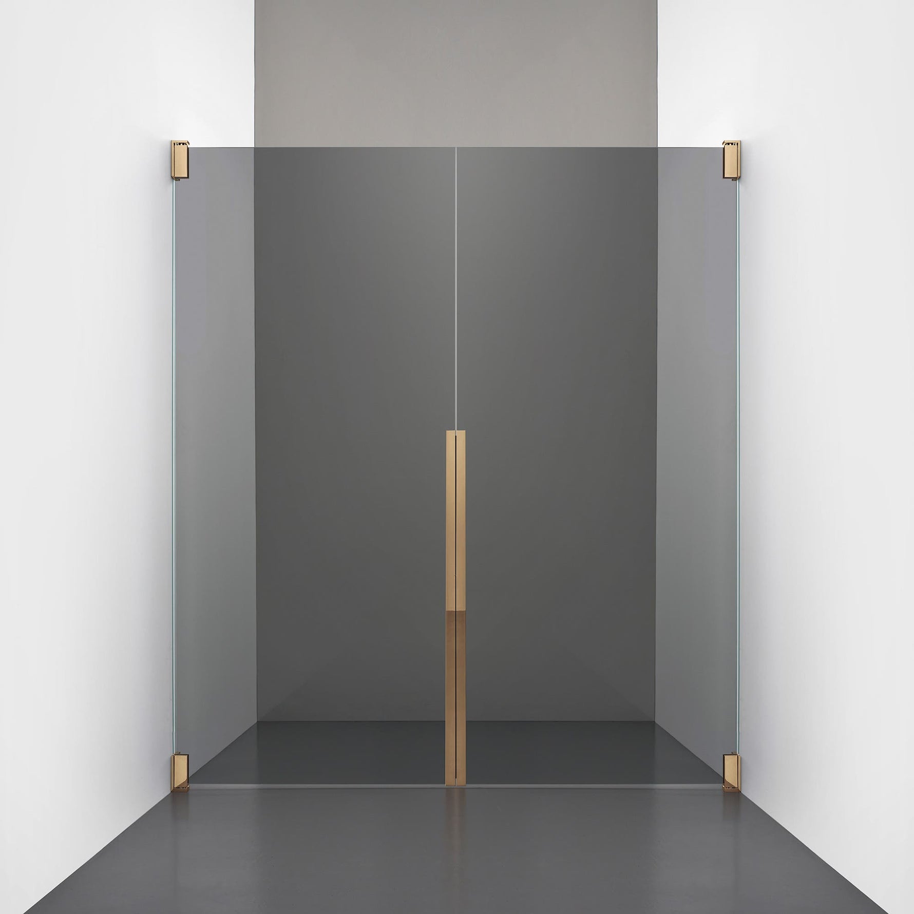 ROOH R2 Duschnisch Dörr+Dörr, Rökfärgat glas, Brass 