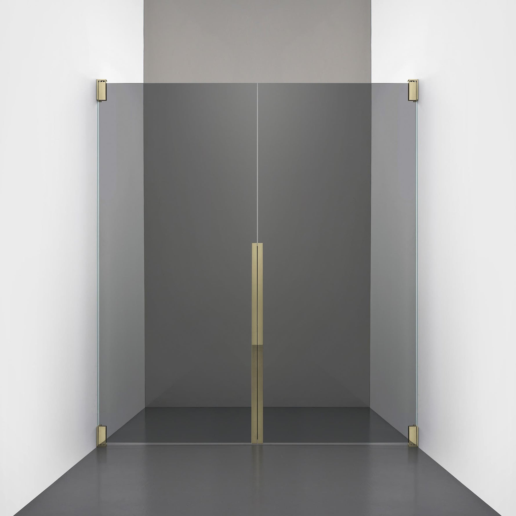 ROOH R2 Duschnisch Dörr+Dörr, Rökfärgat glas, Honey gold 