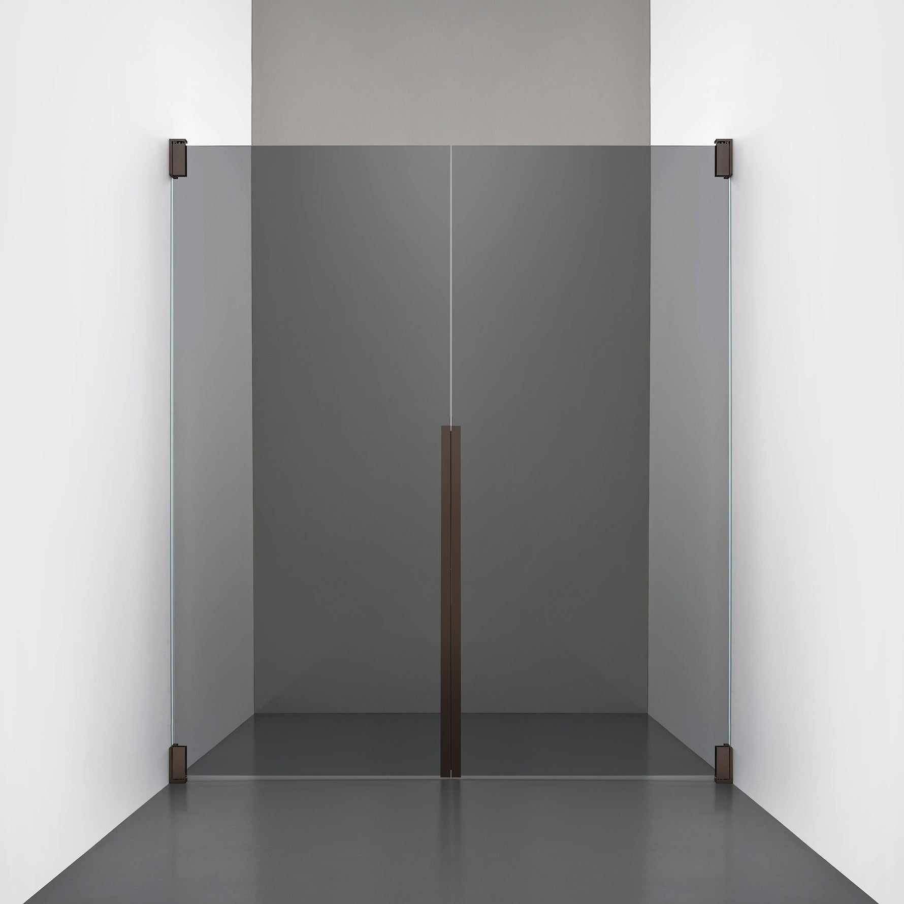 ROOH R2 Duschnisch Dörr+Dörr, Rökfärgat glas, Bronze måttbeställd 