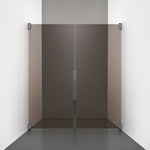 ROOH R2 Duschnisch Dörr+Dörr, Brunfärgat glas, Black chrome måttbeställd 