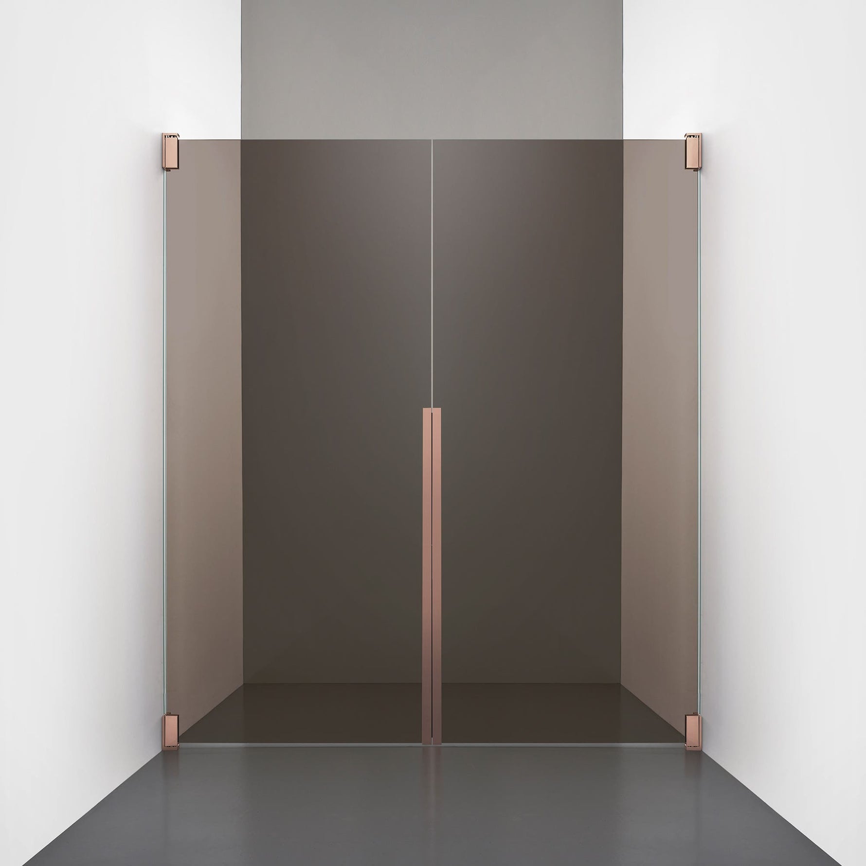 ROOH R2 Duschnisch Dörr+Dörr, Brunfärgat glas, Copper 