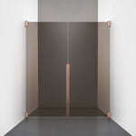 ROOH R2 Duschnisch Dörr+Dörr, Brunfärgat glas, Copper måttbeställd 