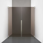 ROOH R2 Duschnisch Dörr+Dörr, Brunfärgat glas, Brushed Nickel måttbeställd 