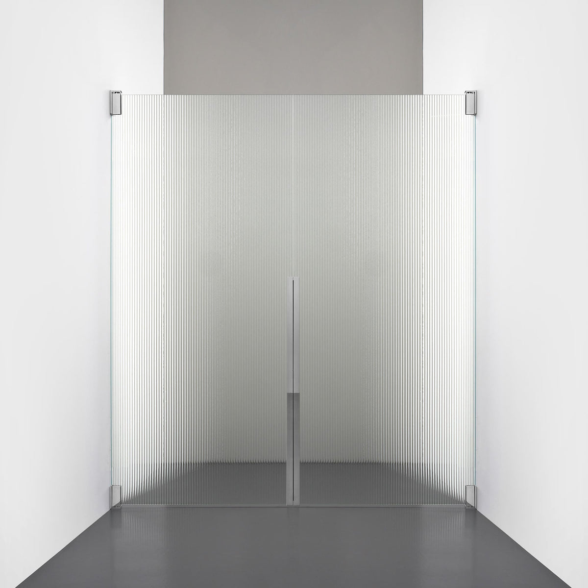 ROOH R2 Duschnisch Dörr+Dörr, Räfflat glas, Chrome 