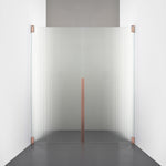 ROOH R2 Duschnisch Dörr+Dörr, Räfflat glas, Copper måttbeställd 