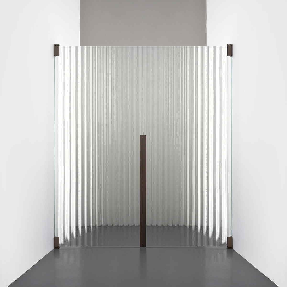 ROOH R2 Duschnisch Dörr+Dörr, Räfflat glas, Bronze 