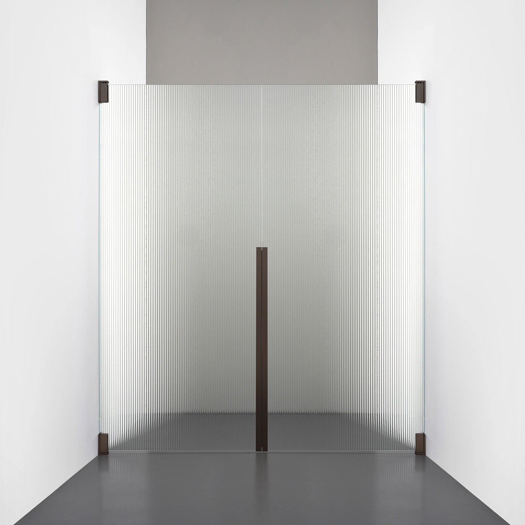 ROOH R2 Duschnisch Dörr+Dörr, Räfflat glas, Bronze måttbeställd 