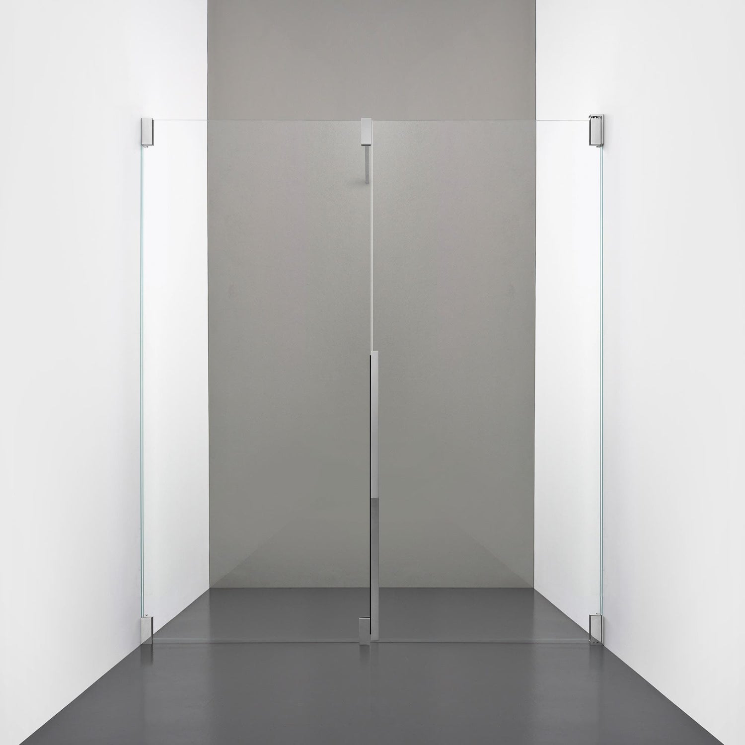 ROOH R2 Duschnisch Dörr+Vägg, Klarglas, Chrome, Höger 