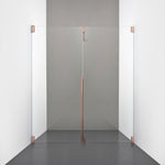 ROOH R2 Duschnisch Dörr+Vägg, Klarglas, Copper, Dörr vänster + Fast glas höger måttbeställd 