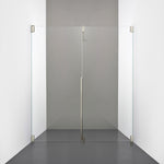 ROOH R2 Duschnisch Dörr+Vägg, Klarglas, Brushed Nickel, Vänster 