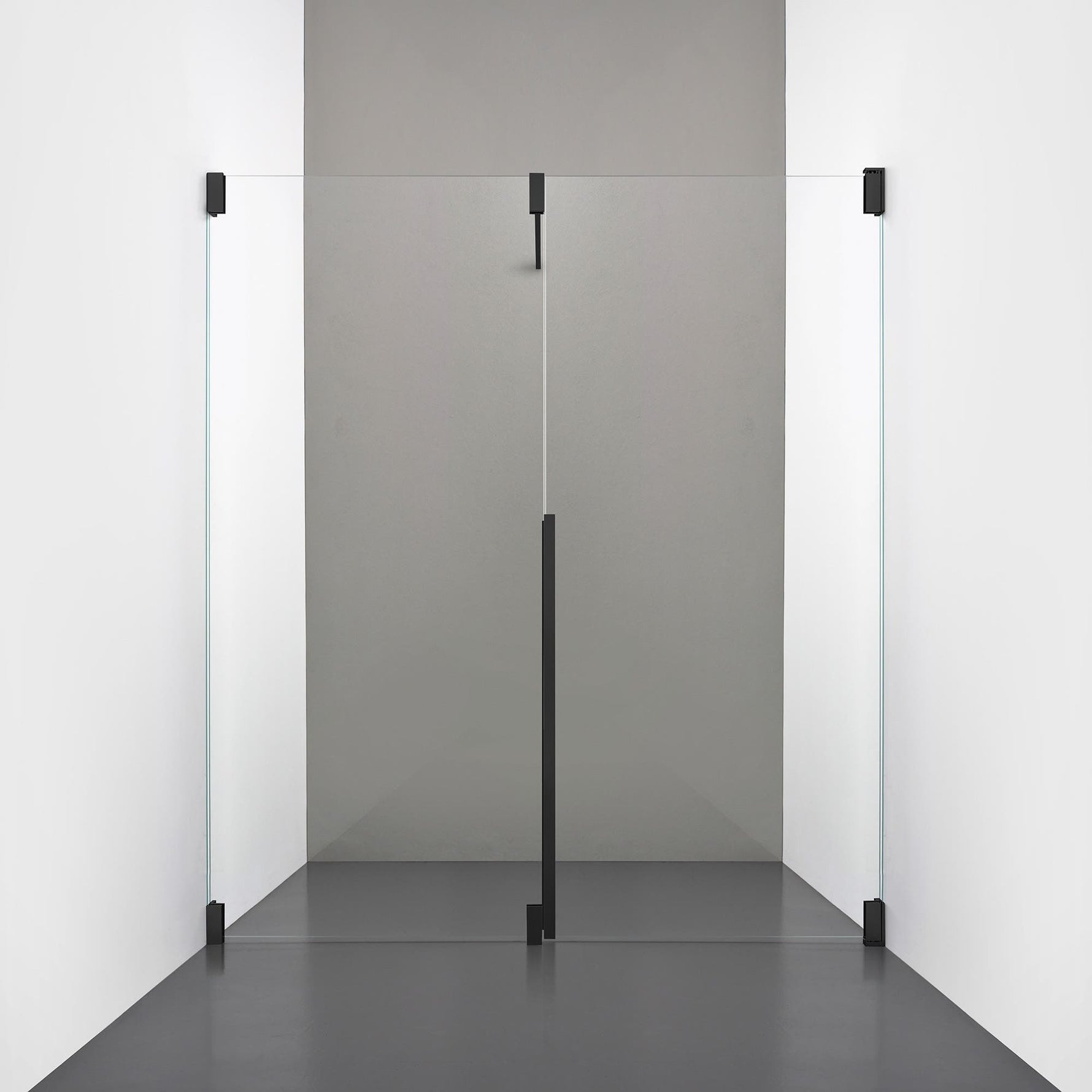ROOH R2 Duschnisch Dörr+Vägg, Klarglas, Bronze, Höger 