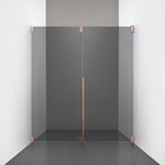 ROOH R2 Duschnisch Dörr+Vägg, Rökfärgat glas, Copper, Höger 