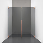 ROOH R2 Duschnisch Dörr+Vägg, Rökfärgat glas, Copper, Vänster 