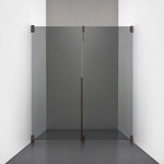 ROOH R2 Duschnisch Dörr+Vägg, Rökfärgat glas, Bronze, Vänster 