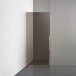 ROOH R2 Duschnisch Dörr, Brunfärgat glas, Brass, Vänster 