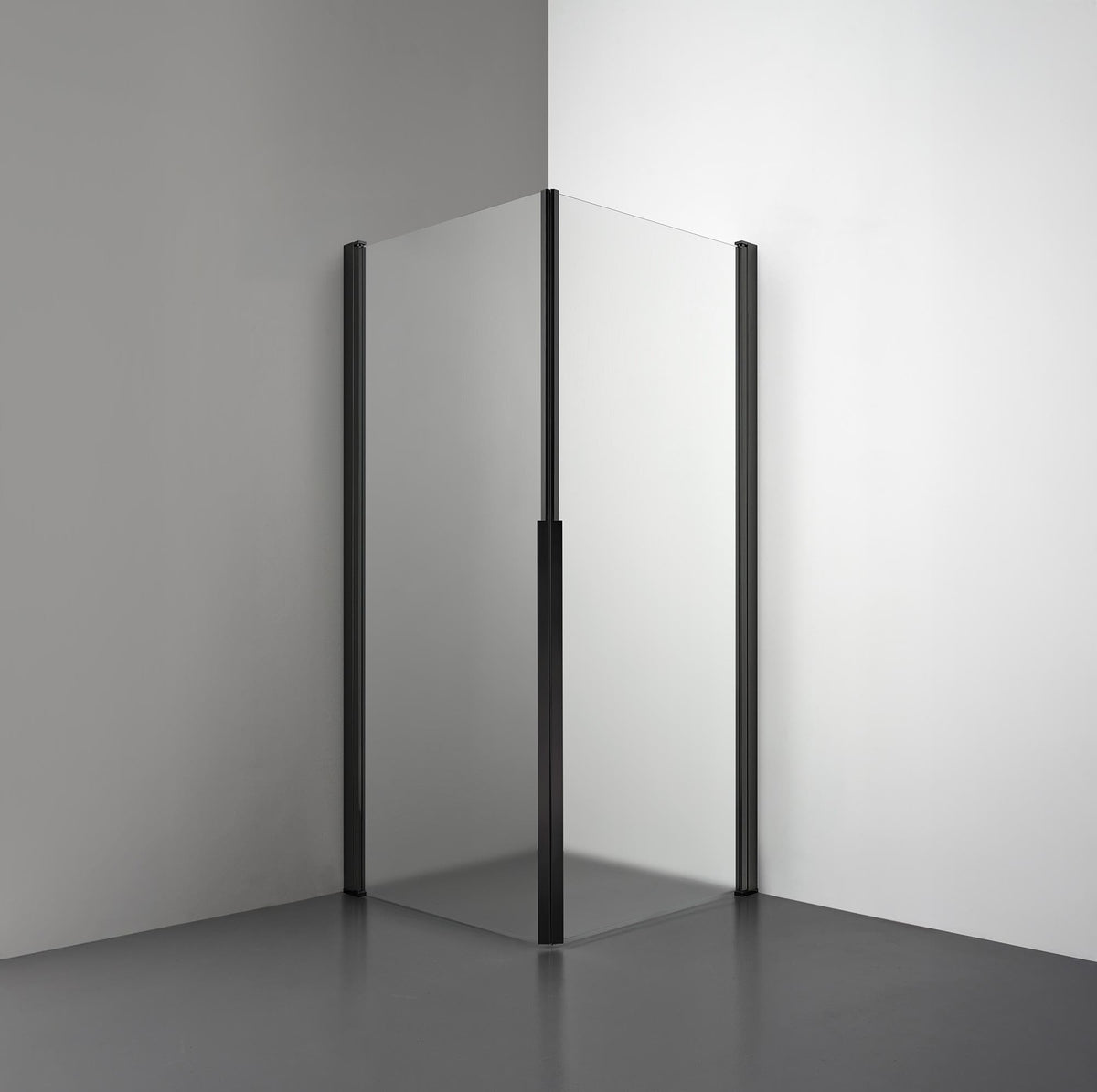 ROOH R3 Duschhörna Dörr+Dörr, Frostat, Matte black måttbeställd 