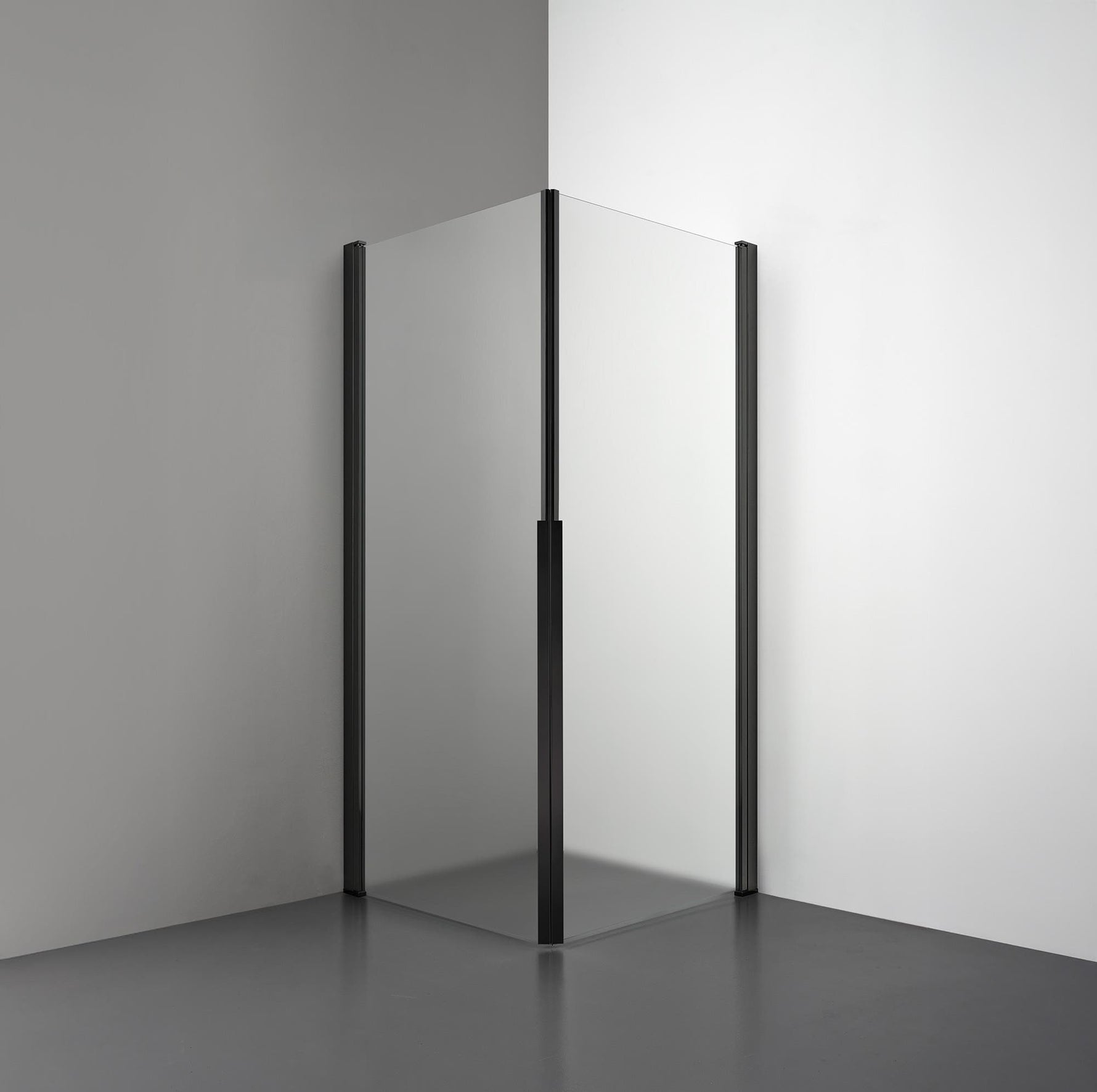 ROOH R3 Duschhörna Dörr+Dörr, Frostat, Matte black måttbeställd 
