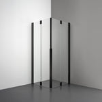 ROOH R3 Duschhörna Vikdörr+Vikdörr, Klarglas, Matte black 