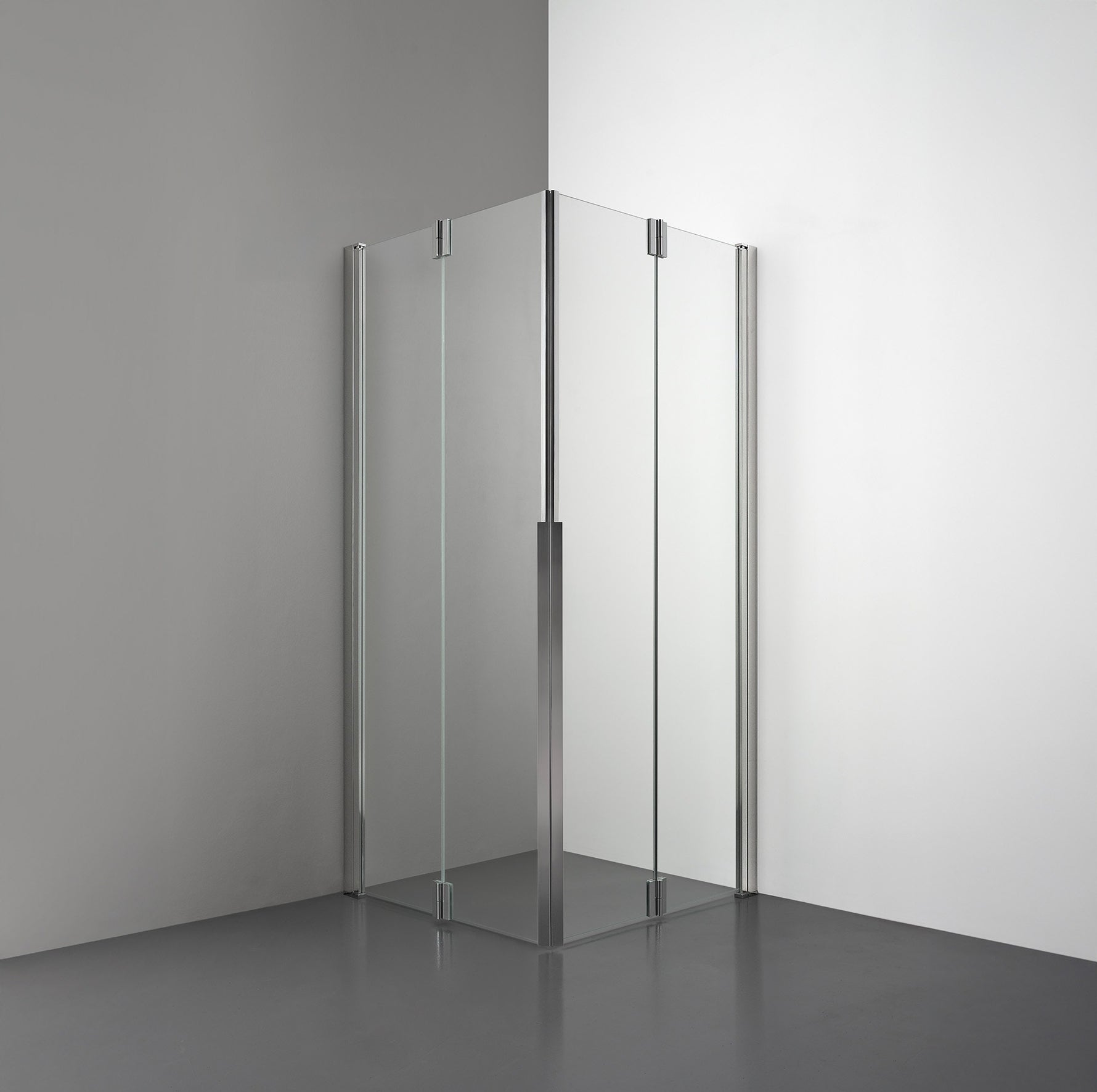 ROOH R3 Duschhörna Vikdörr+Vikdörr, Klarglas, Polished #Klarglas_Polished
