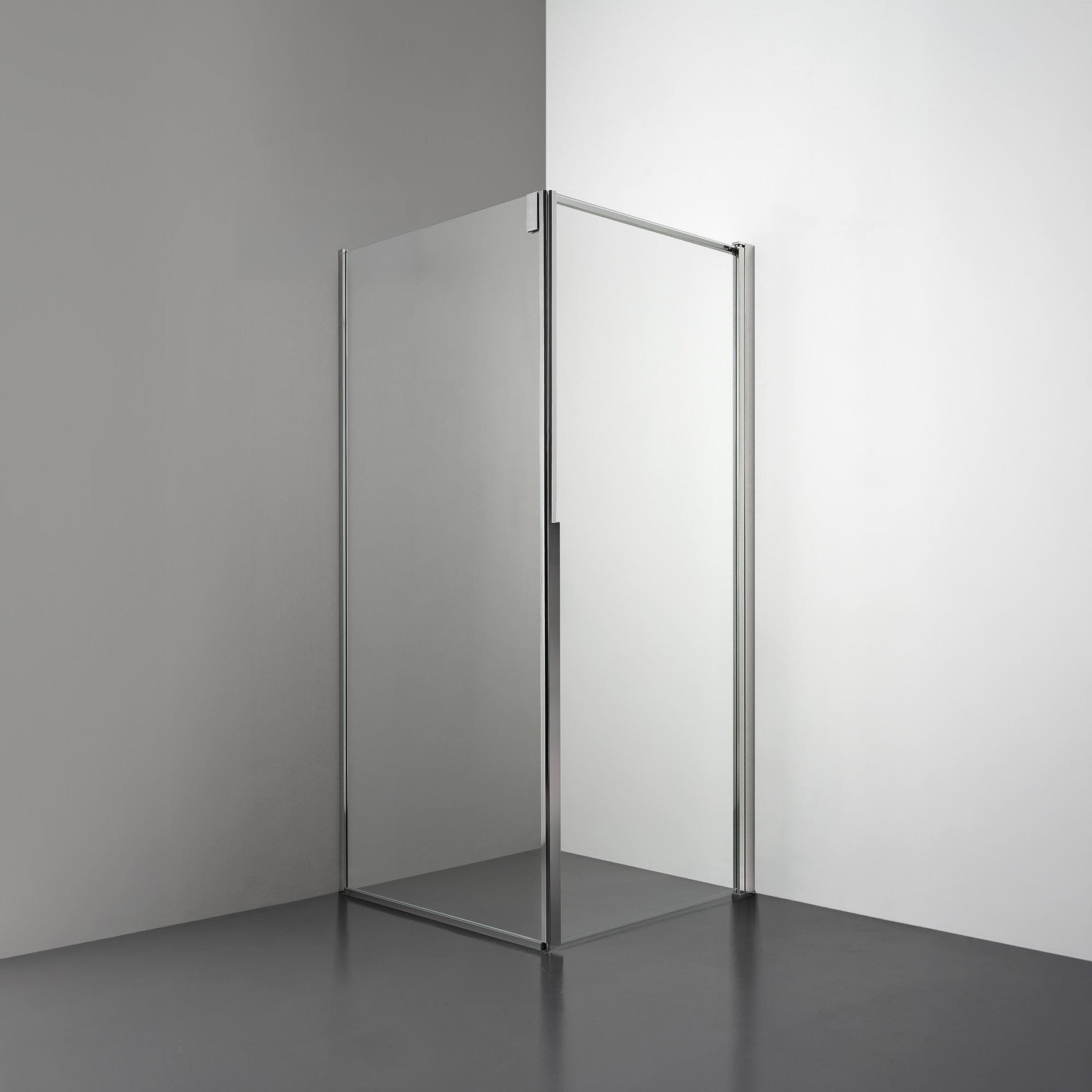 ROOH R3 Duschhörna Dörr+Vägg, Klarglas, Polished, Höger 