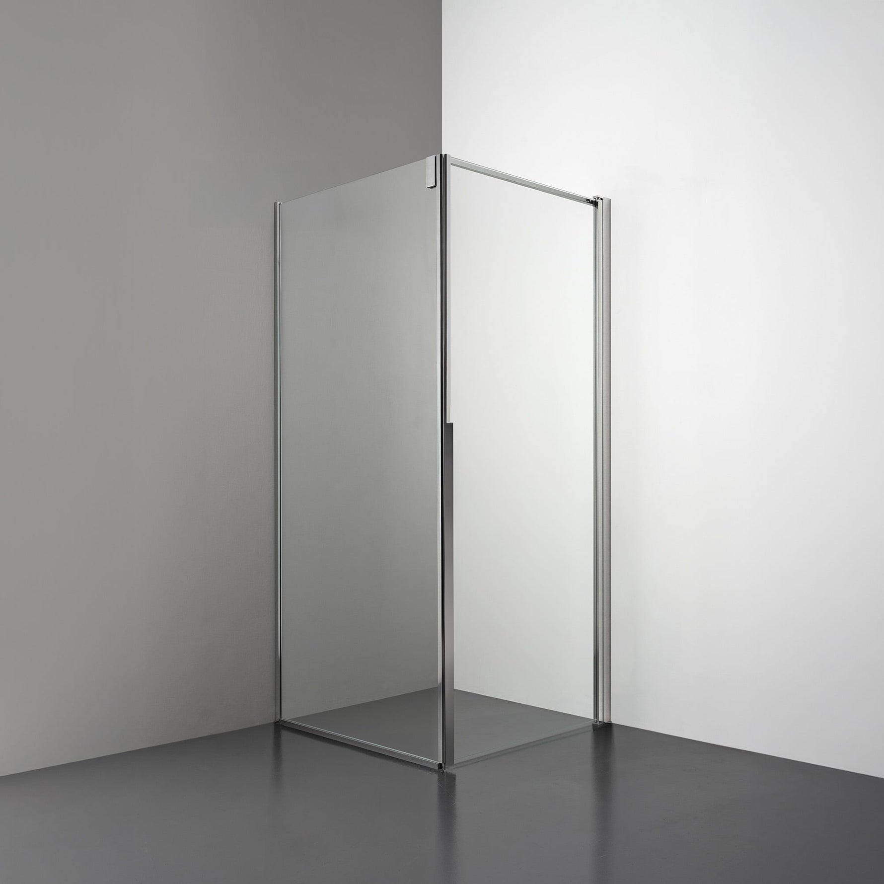 ROOH R3 Duschhörna Dörr+Vägg, Klarglas, Polished, Höger 