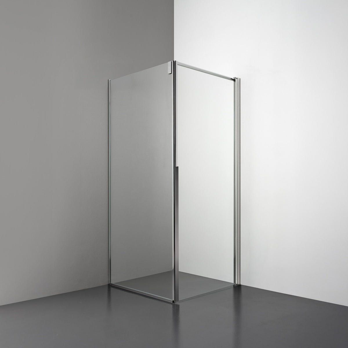 ROOH R3 Duschhörna Dörr+Vägg, Klarglas, Polished, Höger 