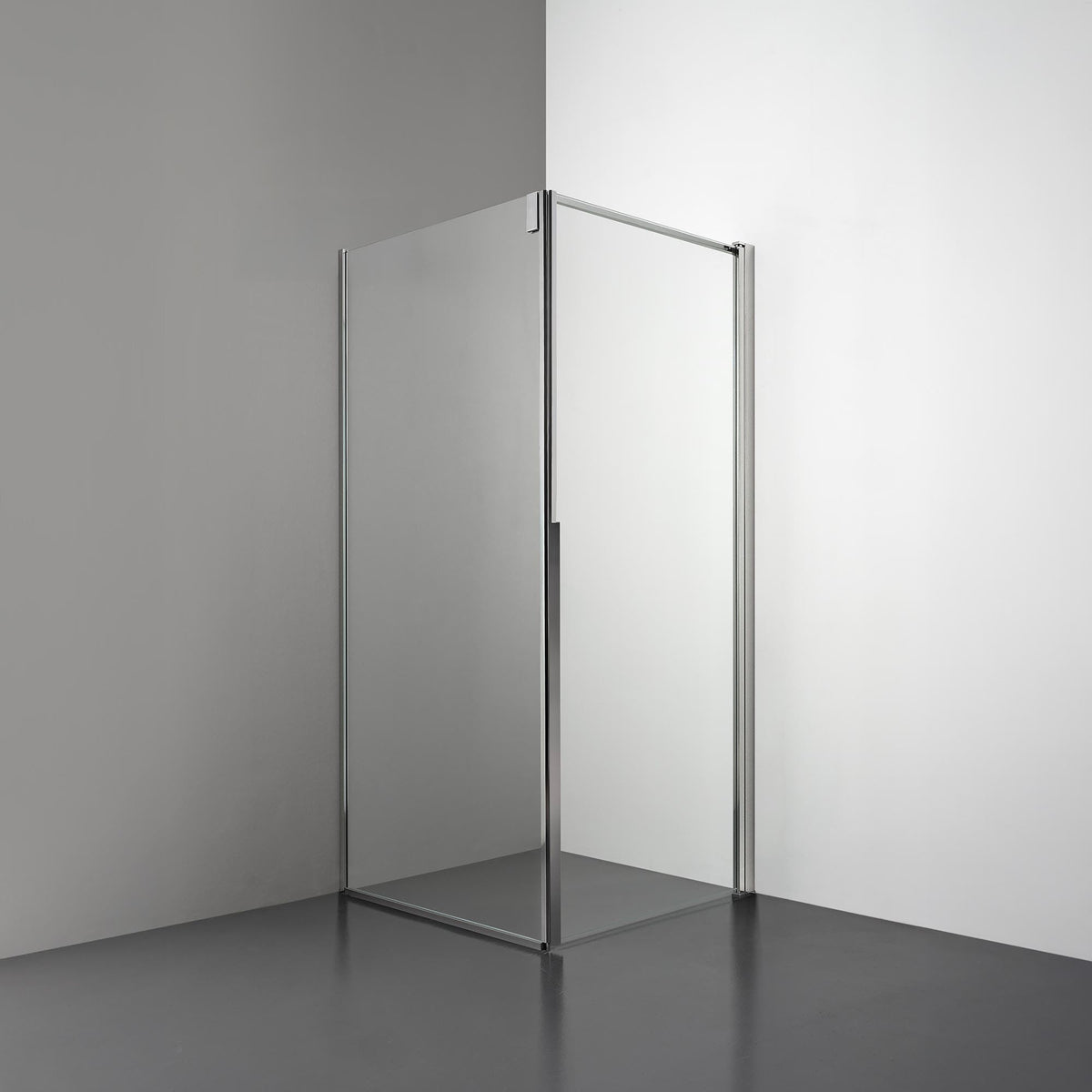 ROOH R3 Duschhörna Dörr+Vägg, Klarglas, Polished, Höger 