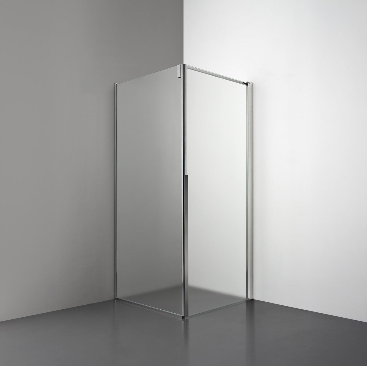 ROOH R3 Duschhörna Dörr+Vägg, Frostat, Polished, Höger 