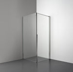 ROOH R3 Duschhörna Dörr+Vägg, Frostat, Polished, Dörr vänster + Fast glas höger måttbeställd 