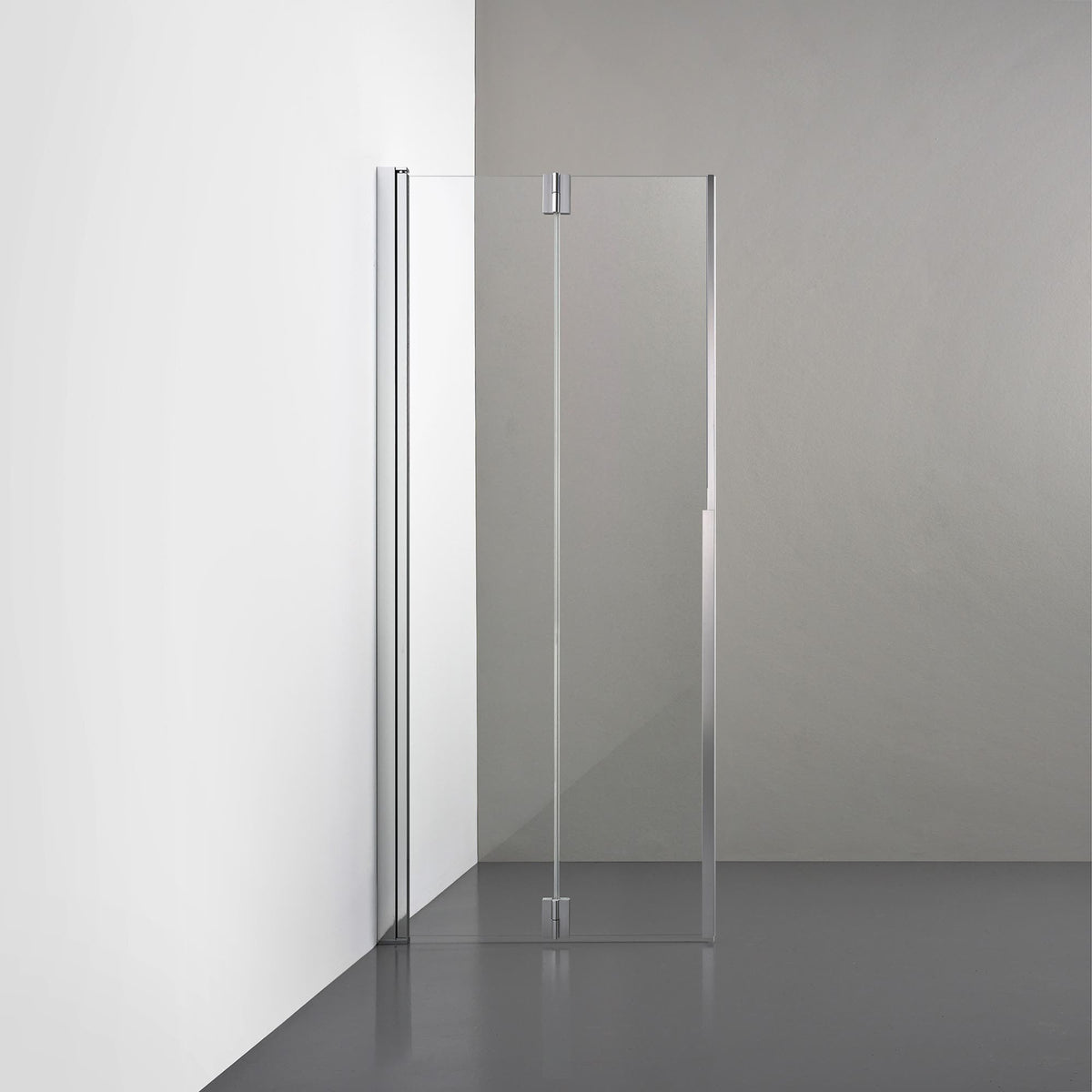 ROOH R3 Duschvägg Vikdörr, Klarglas, Polished, Vänster 