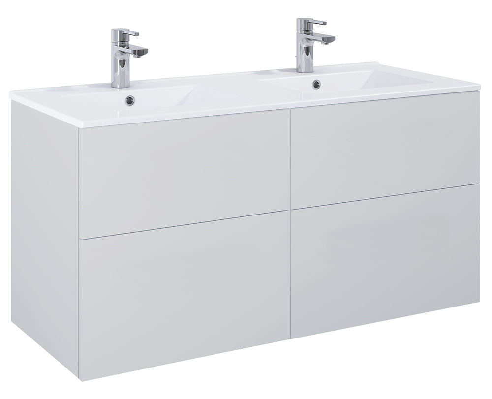 Kommod ALTERNA Isella 120 (dubbelt, 2x 60 skåp), Grå Matt