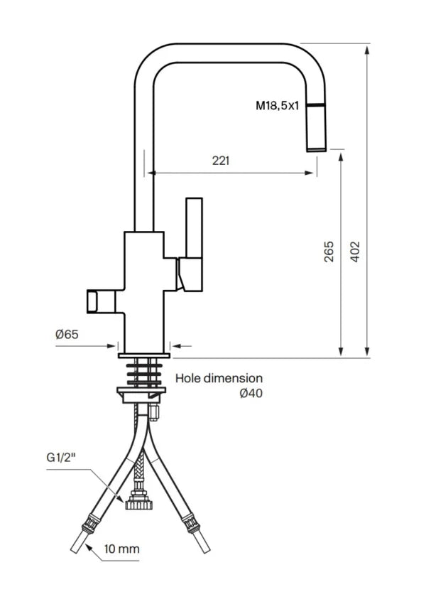 Köksblandare Tapwell ARM887 Krom