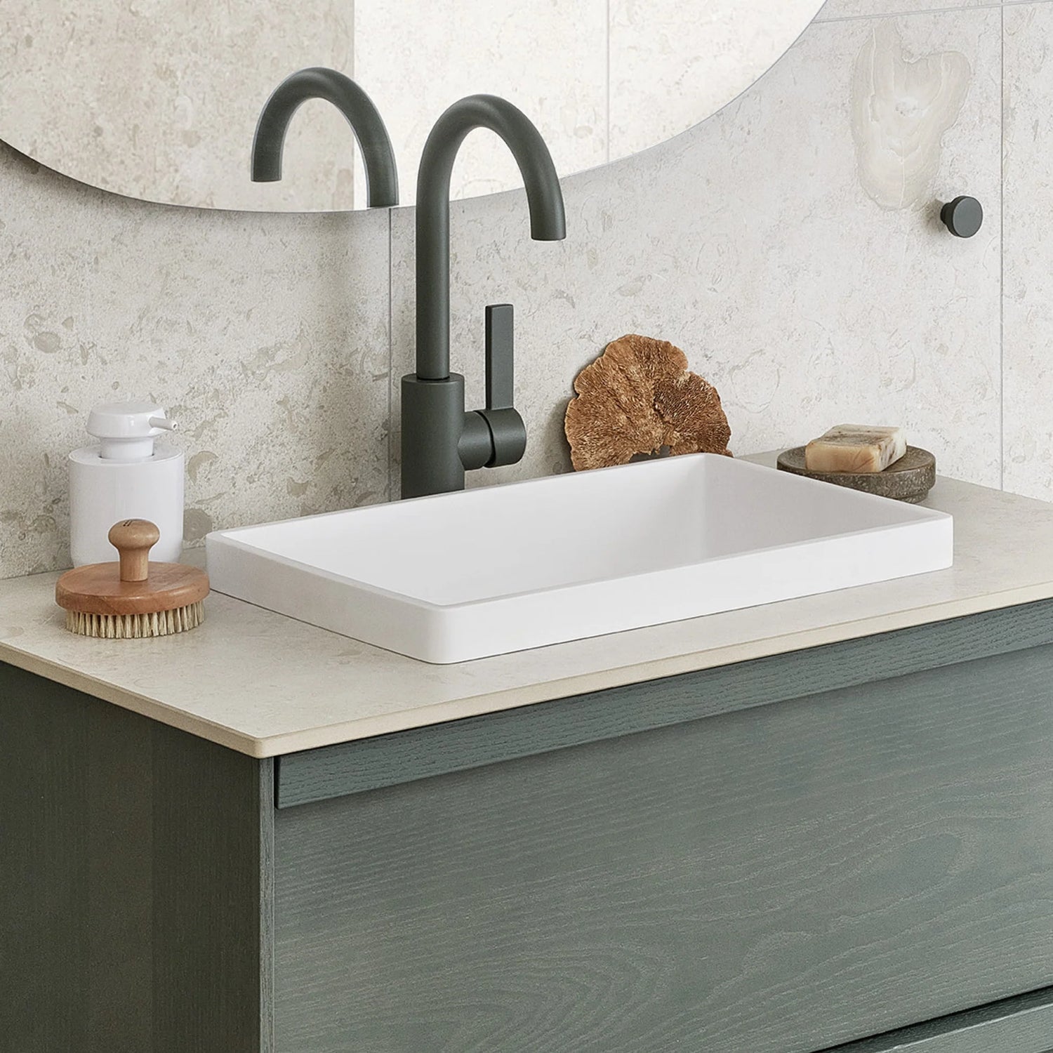 Tvättställsblandare Tapwell ARM078 Ash Green