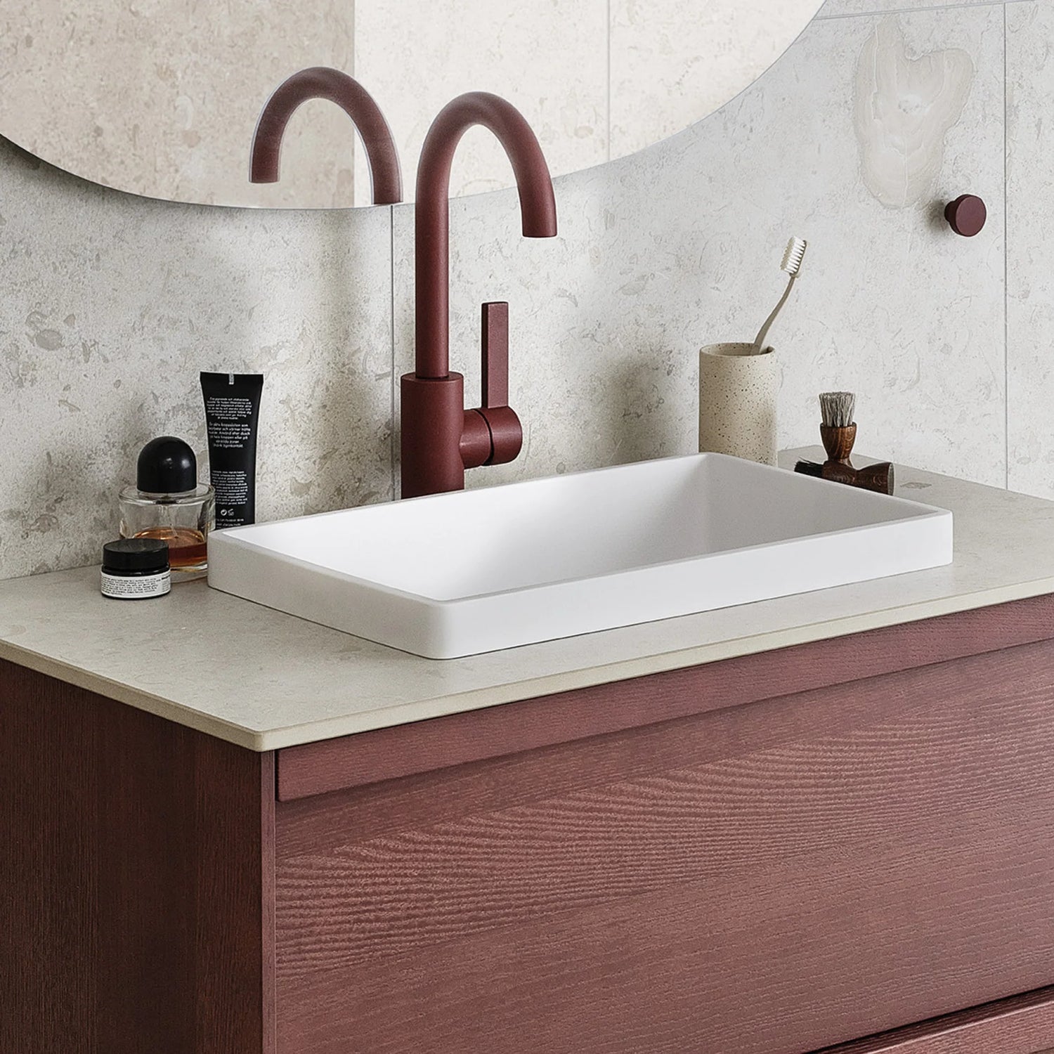 Tvättställsblandare Tapwell ARM078 Reddish Brown