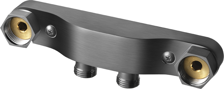Tapwell blandarfäste 160 CC Utanpåliggande Brushed Black Chrome