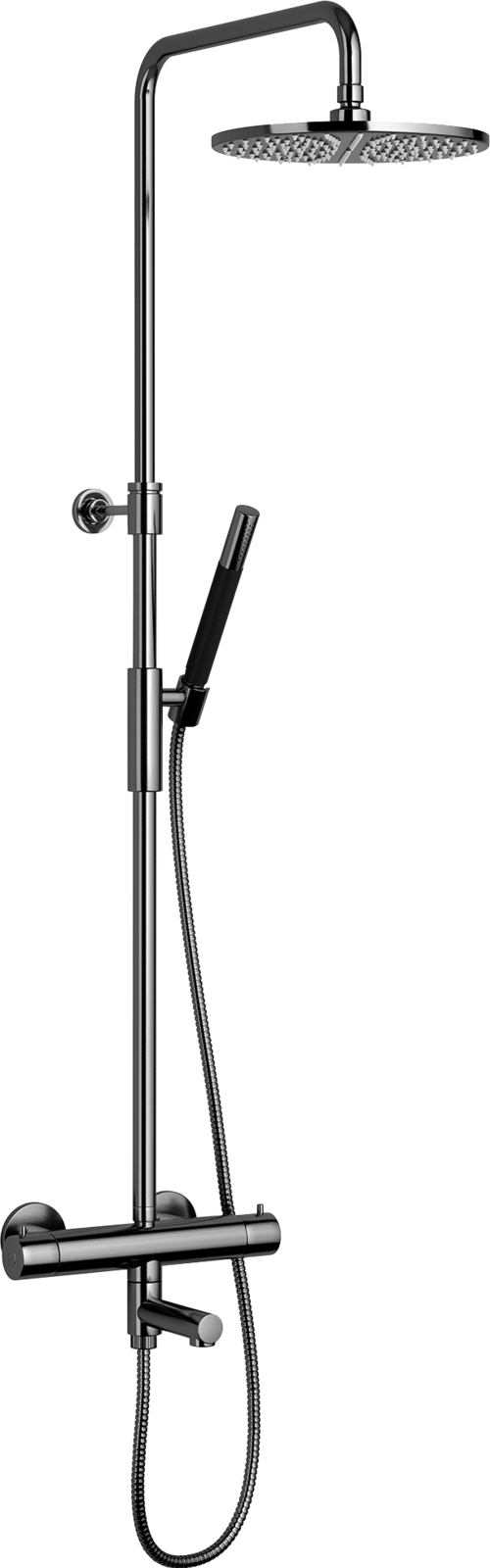 Trendbo Tapwell Takdusch m badkarspip TVM2200-160 Black Chrome 9419430