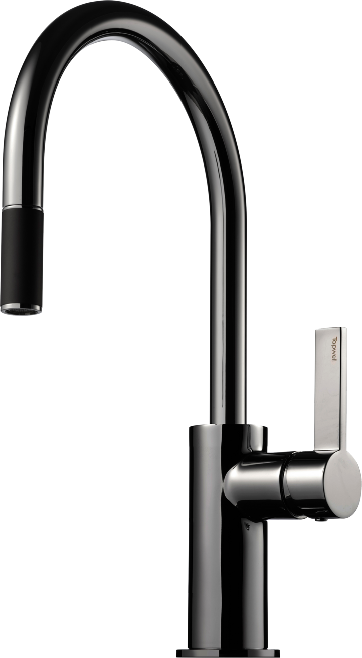 Köksblandare Tapwell ARM375 low Black chrome